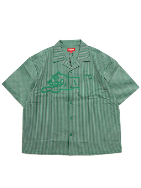 【CLEARANCE】【送料無料】ICECREAM DECKER CROP FIT WOVEN SHIRT JOLLY GREEN【451-4600-JGR-GREEN】