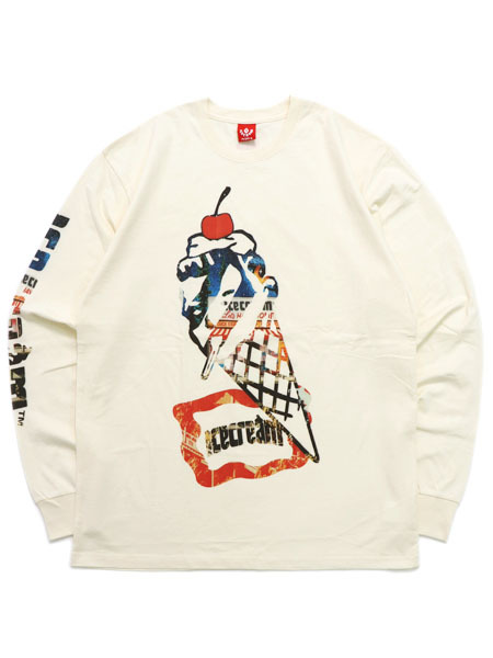 【送料無料】ICECREAM CONE MAN LS TEE WHITE【451-9314-WHT-WHITE】