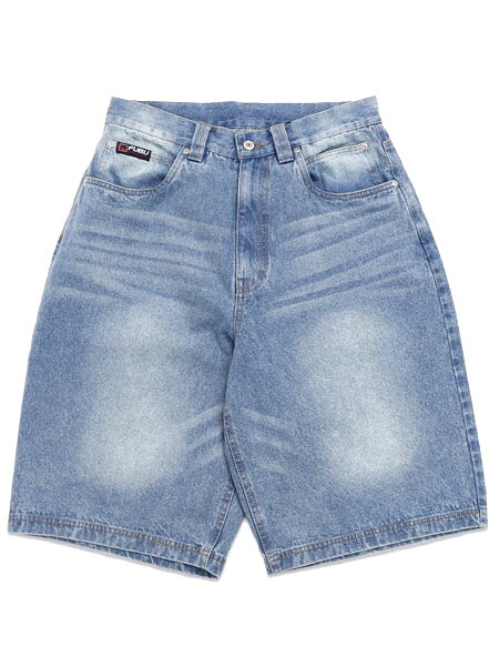 【送料無料】FUBU DENIM BUGGY SHORTS L.BLUE【FAM-61507-LB-LIGHT BLUE】