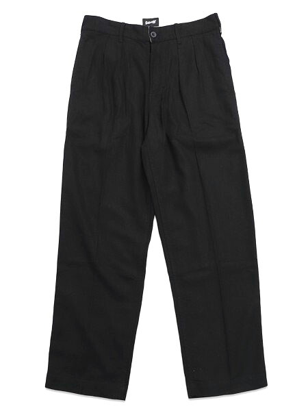【送料無料】SCHOTT LINEN TROUSERS BLACK【782-6110005-010-BLACK】|FIVE STAR DS