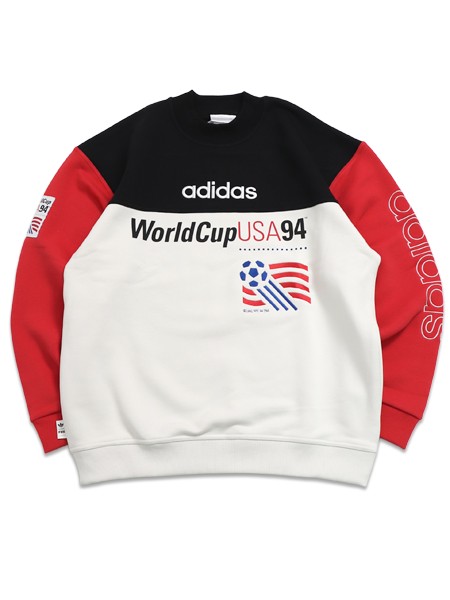 【貨物輸送無料】ADIDAS WORLD CUP USA94 GRAPHIC SWEATSHIRT-BLACK/CLOUD WHITE【DK648-KC5447-BLACK】