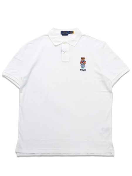 【送料無料】POLO RALPH LAUREN SUMMER BEAR MESH POLO SHIRT【710B14627001-D-WHITE】|FIVE STAR DS