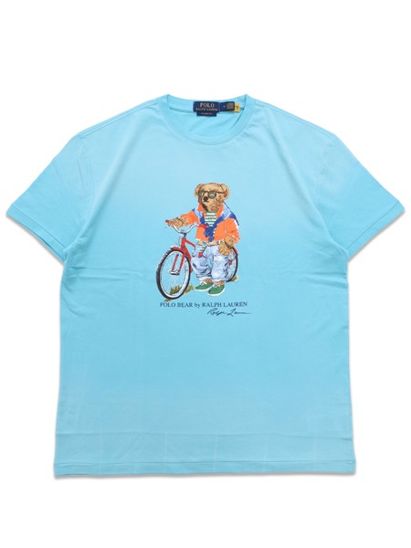 【貨物輸送無料】POLO RALPH LAUREN SUMMER BICYCLE BEAR TEE PERFECT TURQUOISE【710B14623001-D-TURQUOISE】