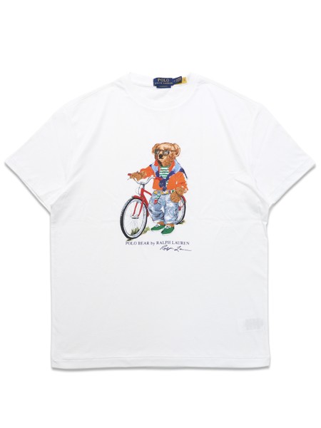 【貨物輸送無料】POLO RALPH LAUREN SUMMER BICYCLE BEAR TEE【710B14612001-D-WHITE】