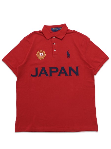 【貨物輸送無料】POLO RALPH LAUREN CLASSIC FIT JAPAN POLO SHIRT【710B21732001-D-RED】