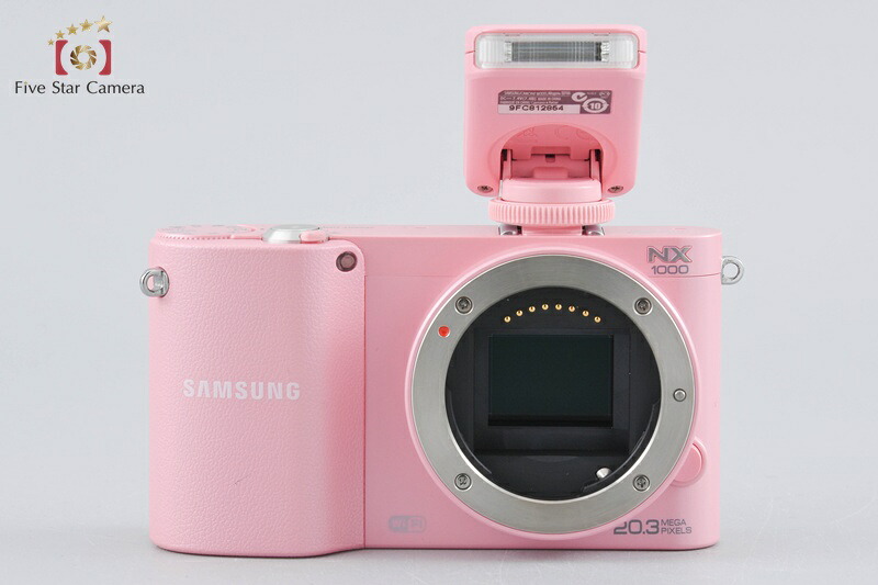 【中古】SAMSUNG サムスン NX1000 ピンク + NX 20-50mm f/3.5-5.6 ED II i-Function 海外版 元箱付き