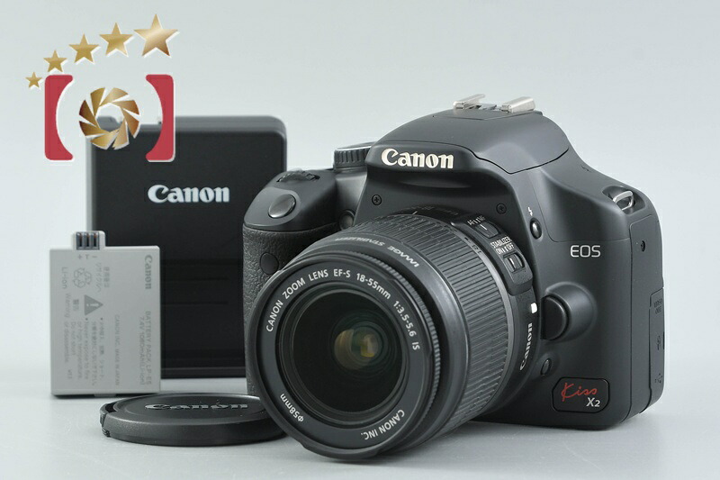 【中古】Canon キヤノン EOS Kiss X2 レンズキット シャッター回数僅少|ファイブスターカメラ