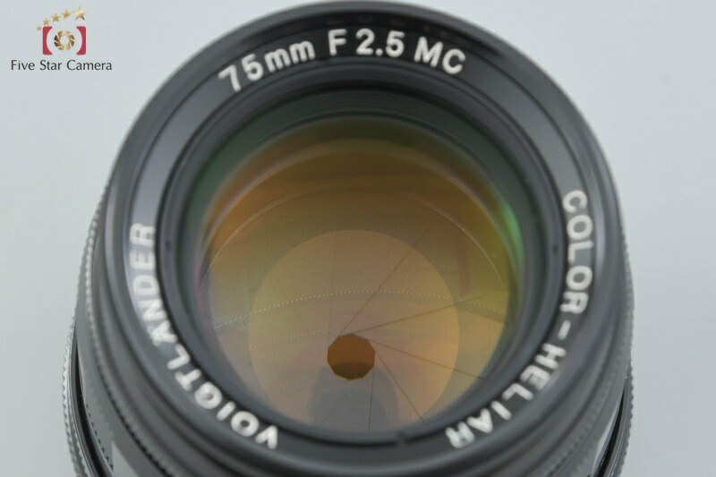 【中古】Voigtlander フォクトレンダー COLOR-HELIAR 75mm f/2.5 MC ブラック L39 ライカスクリューマウント 元箱付き｜ファイブスターカメラ