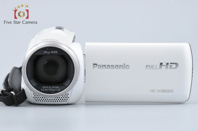 【中古】Panasonic パナソニック HC-V480MS ホワイト デジタルハイビジョンビデオカメラ 元箱付き