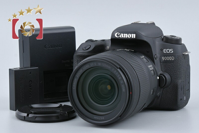 【中古】Canon キヤノン EOS 9000D EF-S 18-135 IS USM レンズキット シャッター回数僅少｜ファイブスターカメラ