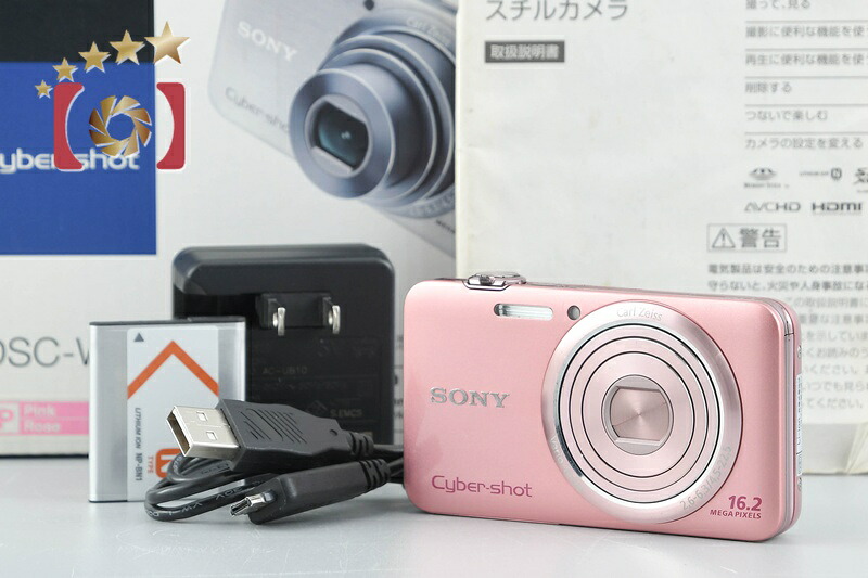 【中古】SONY ソニー Cyber-shot DSC-WX7 ピンク デジタルスチルカメラ 元箱付き