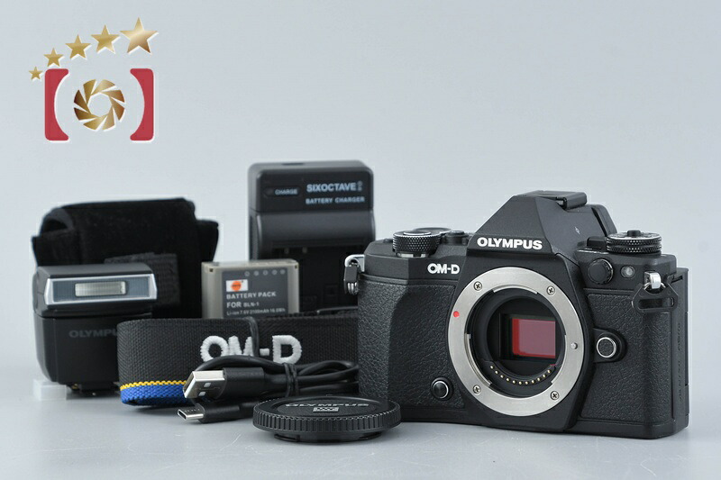 【中古】OLYMPUS オリンパス OM-D E-M5 Mark II ブラック ミラーレス一眼カメラ シャッター回数僅少