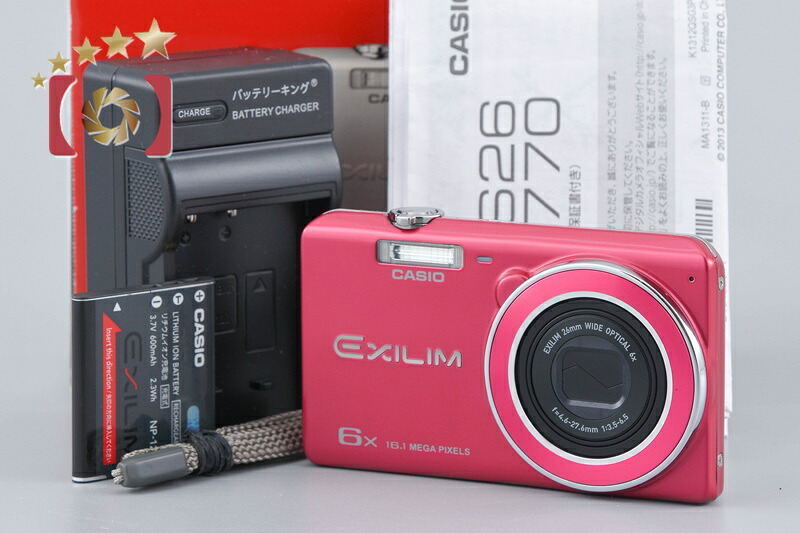【中古】Casio カシオ EXILIM EX-ZS26 レッド コンパクトデジタルカメラ 元箱付き