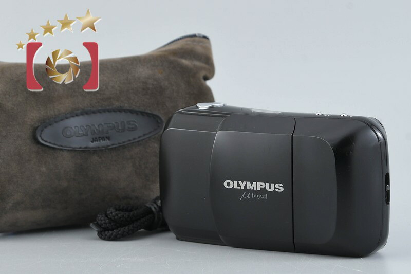 【中古】OLYMPUS オリンパス μ[mju:] ブラック コンパクトフィルムカメラ