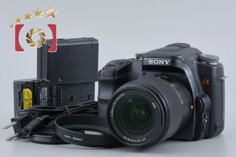 【中古】SONY ソニー α100 DSLR-A100 ズームレンズキット ブラック
