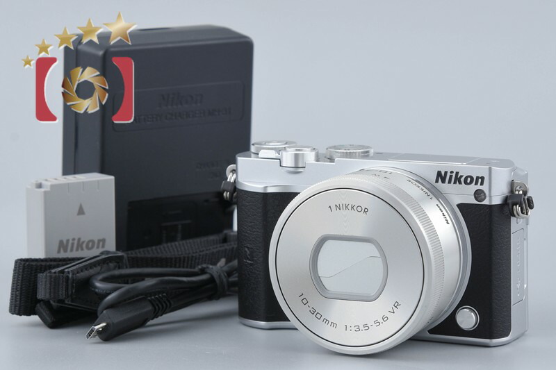 【中古】Nikon ニコン 1 J5 しろがね色 判定基準パワーズームキット シャッター発生率少ない