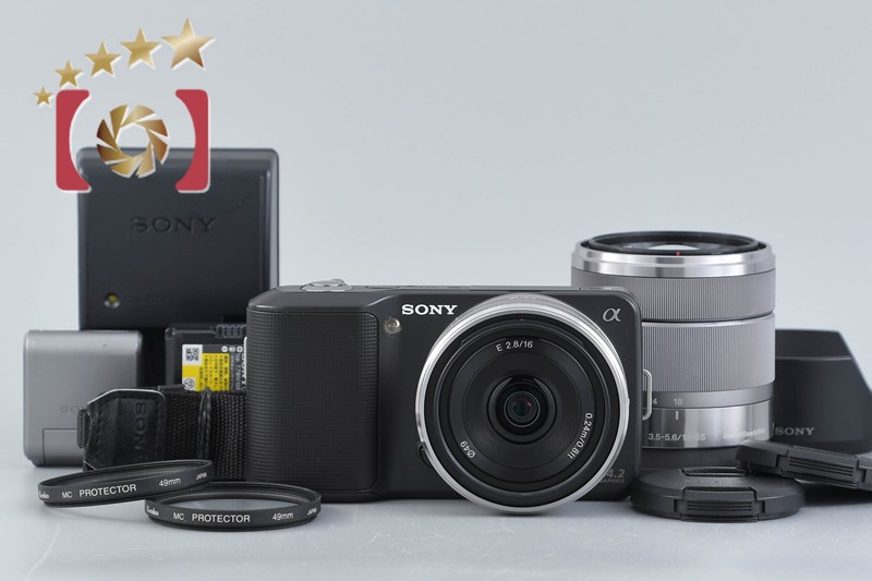 【中古】SONY ソニー α NEX-3 ダブルレンズキット 黒いこと シャッター発生率少ない