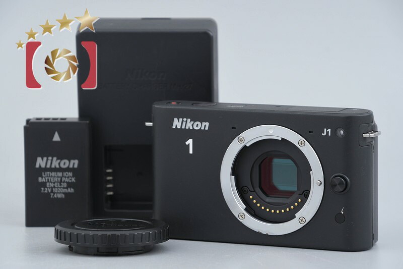 【中古】Nikon ニコン 1 J1 黒いこと 銀鏡受け答え一眼写真機 シャッター発生率少ない