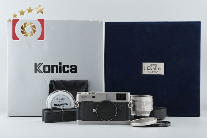 【中古】Konica コニカ HEXAR RF Limited + M-HEXANON 50粍 f/1.2 Limited 元箱付き添い人 2026.4月 検査と修理済み