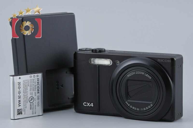 【中古】RICOH リコー CX4 黒いこと コンパクトデジタルカメラ シャッター出現率少ない
