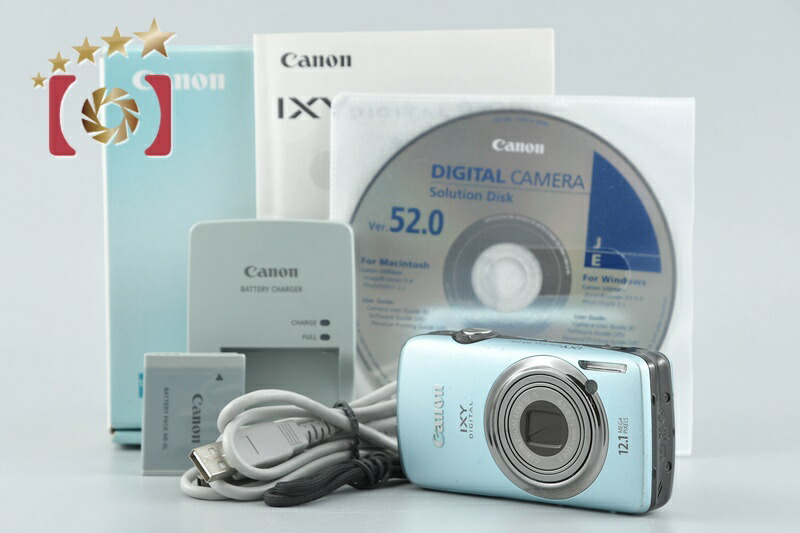 【中古】Canon キヤノン IXY Digital 930 IS 青色 コンパクトデジタルカメラ 元箱付き添い人