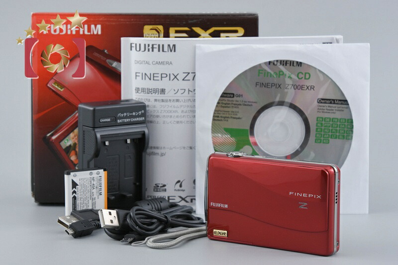 【中古】FUJIFILM 富士フイルム FINEPIX Z700EXR 赤いこと コンパクトデジタルカメラ 元箱付き添い人