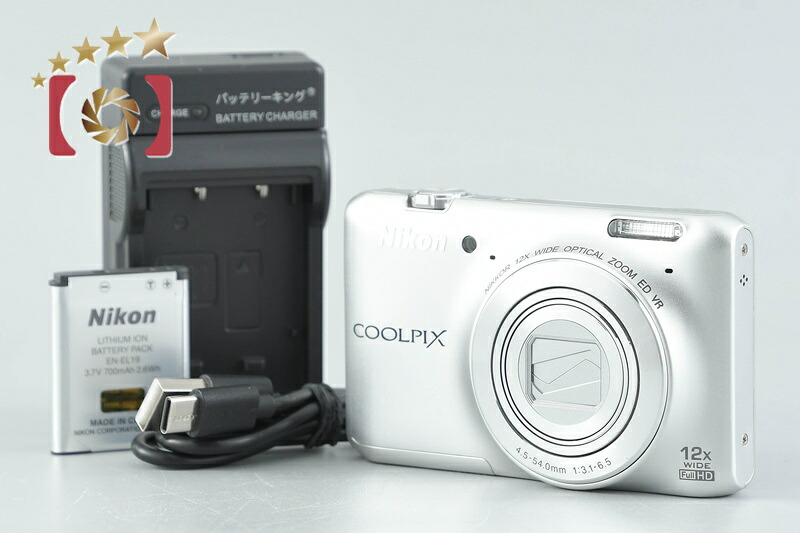 【中古】Nikon ニコン COOLPIX S6400 水晶しろがね色 コンパクトデジタルカメラ