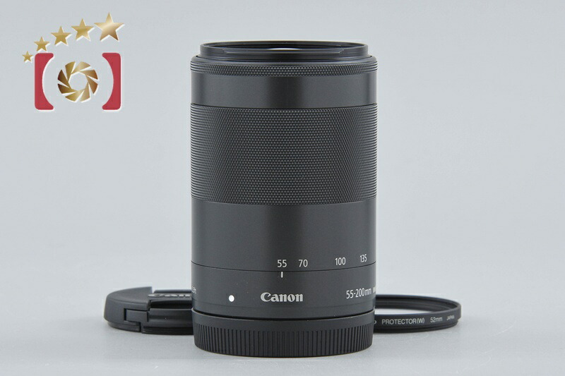【中古】Canon キヤノン EF-M 55-200粍 f/4.5-6.3 IS STM 黒いこと