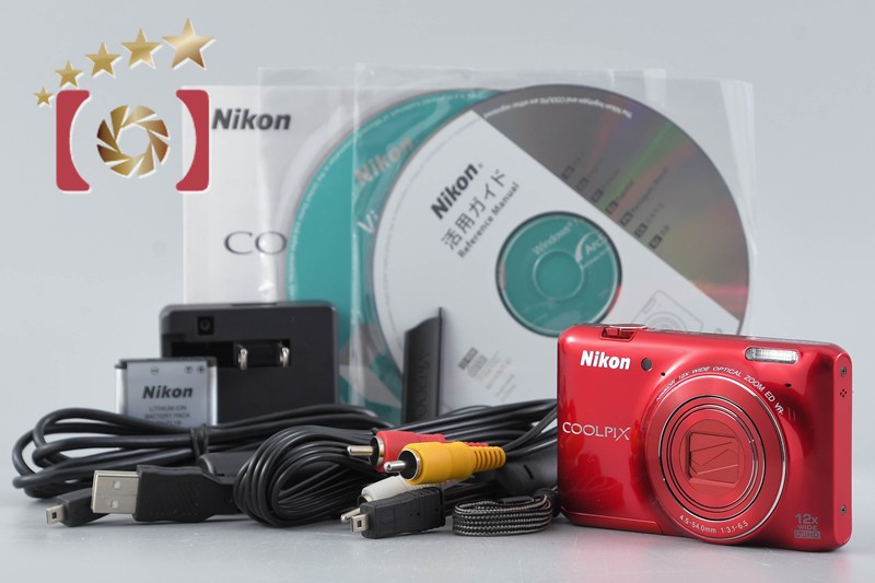 【中古】Nikon ニコン COOLPIX S6400 グロッシーレッド コンパクトデジタルカメラ