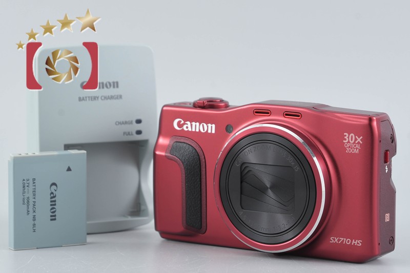 【中古】Canon キヤノン PowerShot SX710 HS レッド コンパクトデジタルカメラ|ファイブスターカメラ