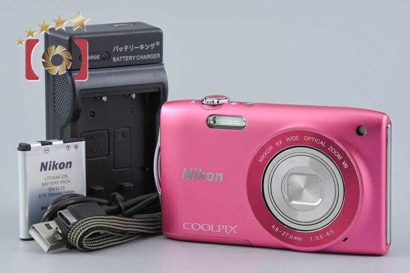 【中古】Nikon ニコン COOLPIX S3300 オランダ苺さくら色 コンパクトデジタルカメラ