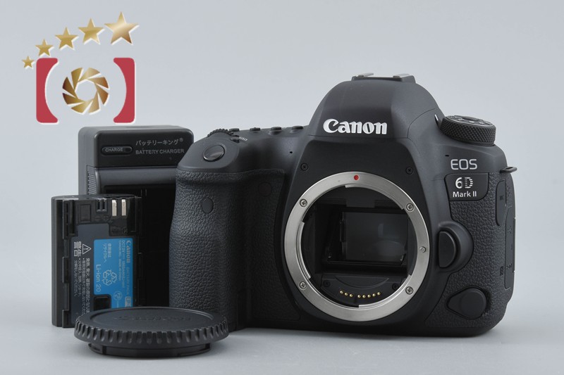 【中古】Canon キヤノン EOS 6D Mark II デジタル一眼二眼レフ写真機 シャッター発生率少ない