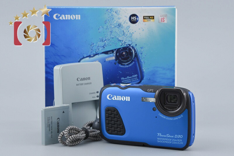 【中古】Canon キヤノン PowerShot D30 コンパクトデジタルカメラ 元箱付き添い人
