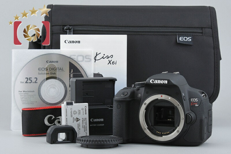 【中古】Canon キヤノン EOS Kiss X6i デジタル一眼二眼レフ写真機 シャッター発生率少ない