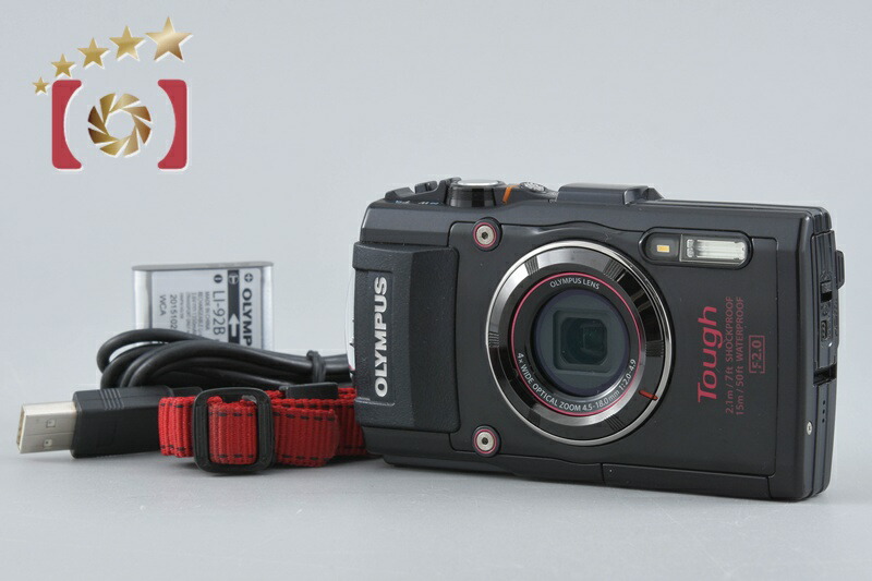 【中古】OLYMPUS オリンパス STYLUS TG-4 Tough 黒いこと 雨合羽デジタル写真機