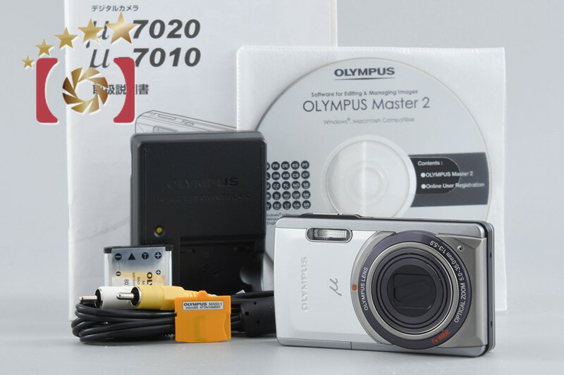 【中古】OLYMPUS オリンパス μ-7020 しろがね色 コンパクトデジタルカメラ