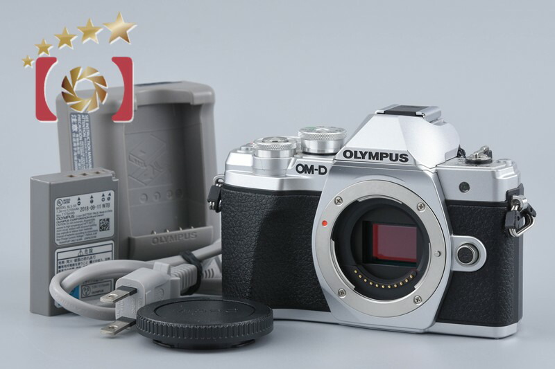 【中古】OLYMPUS オリンパス OM-D E-M10 Mark III しろがね色 銀鏡受け答え一眼写真機
