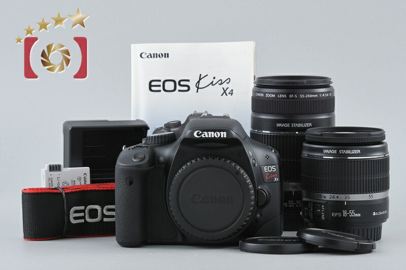 【中古】Canon キヤノン EOS Kiss X4 ダブルズームキット シャッター発生率少ない