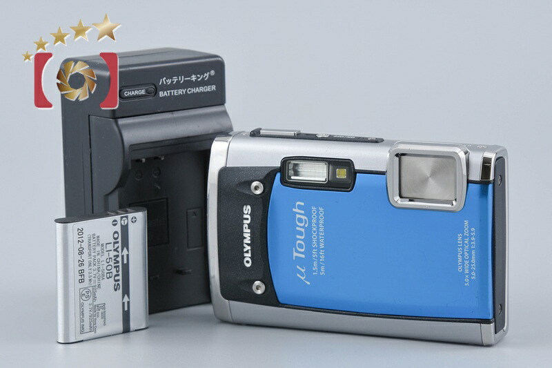 【中古】OLYMPUS オリンパス μ TOUGH-6020 青色 コンパクトデジタルカメラ