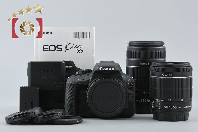 【中古】Canon キヤノン EOS Kiss X7 ダブルズームキット シャッター回数僅少｜ファイブスターカメラ