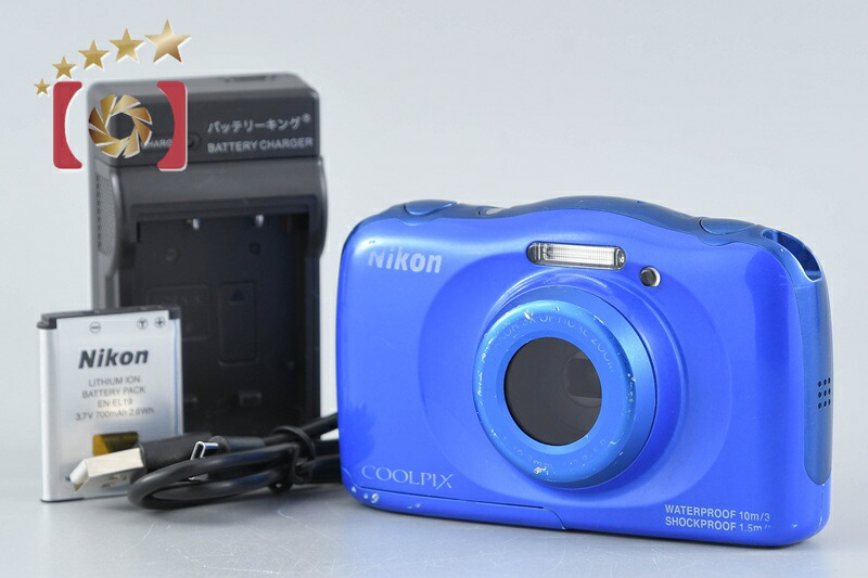 【中古】Nikon ニコン COOLPIX S33 青色 コンパクトデジタルカメラ