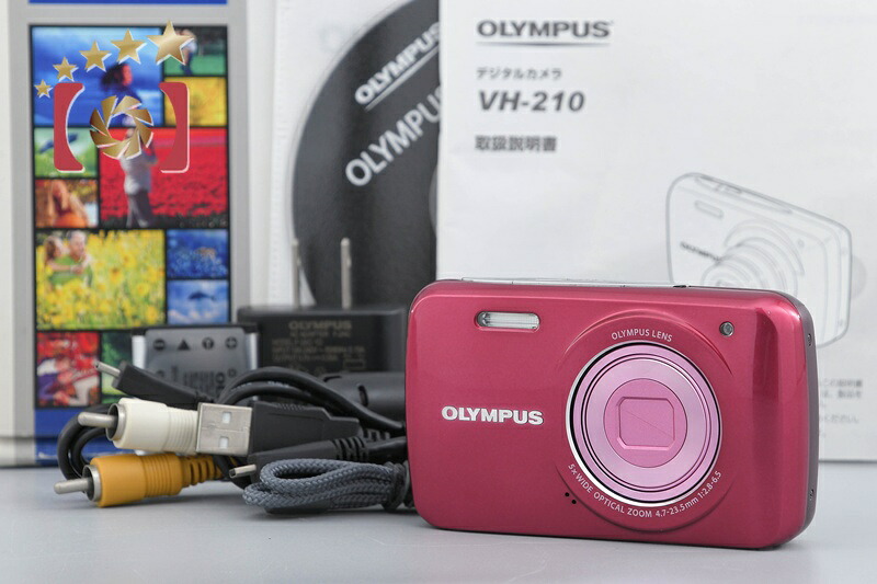 【中古】OLYMPUS オリンパス VH-210 赤いこと コンパクトデジタルカメラ 元箱付き添い人