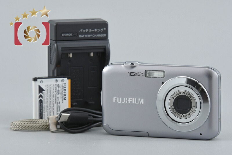 【中古】FUJIFILM 富士フイルム FINEPIX JV250 しろがね色 コンパクトデジタルカメラ