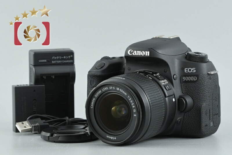 【中古】Canon キヤノン EOS 9000D + EF-S 18-55粍 f/3.5-5.6 IS II シャッター発生率少ない