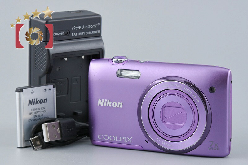 【中古】Nikon ニコン COOLPIX S3500 オーキッドパープル コンパクトデジタルカメラ