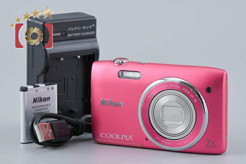 【中古】Nikon ニコン COOLPIX S3500 オランダ苺サクラ色 コンパクトデジタルカメラ