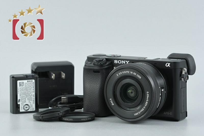 【中古】SONY ソニー α6000 ILCE-6000 黒いこと パワーズームレンズキット シャッター出現率少ない 多言語相応う
