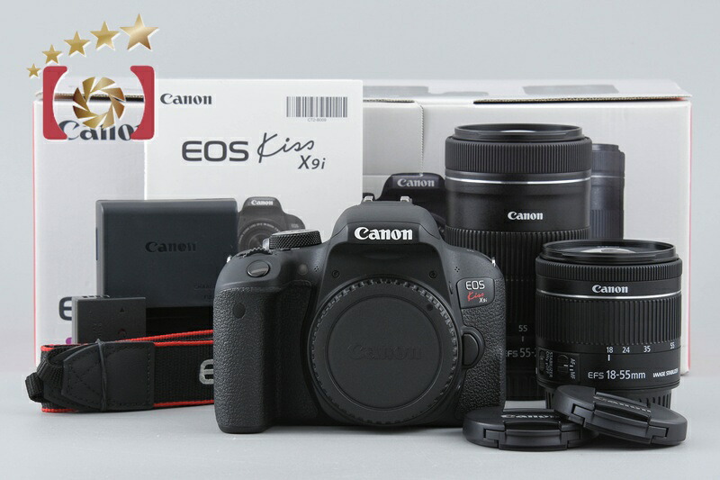 【中古】Canon キヤノン EOS Kiss X9i ダブルズームキット 元箱付き添い人