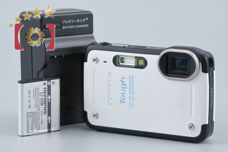 【中古】OLYMPUS オリンパス STYLUS TG-625 Tough ホワイト 防水デジタルカメラ|ファイブスターカメラ