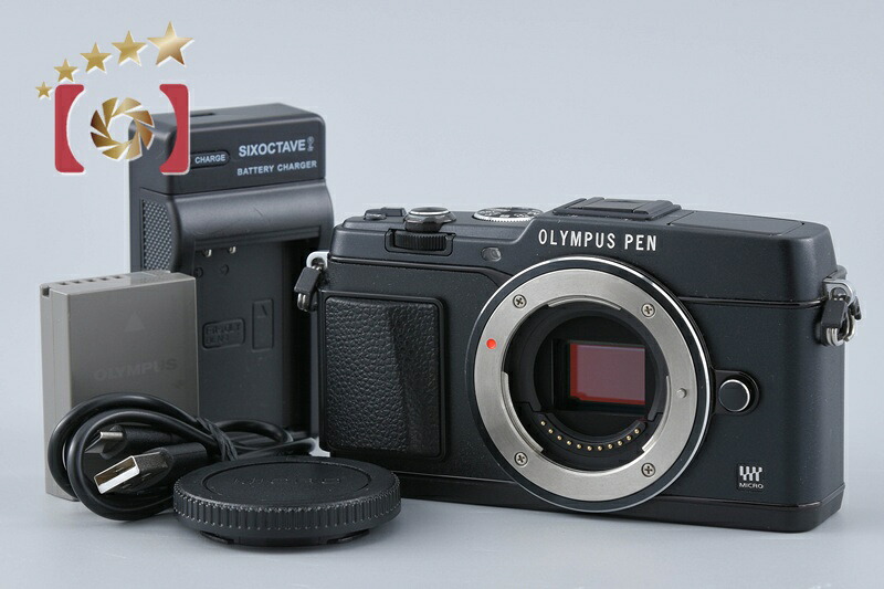 【中古】OLYMPUS オリンパス PEN E-P5 ブラック ミラーレス一眼カメラ シャッター回数僅少|ファイブスターカメラ